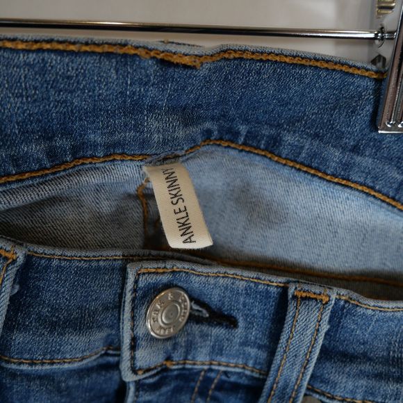 rag & bone Women's Medium Wash Ankle Skinny Jeans W1526K Frayed Hem Size 27 - Picture 15 of 16